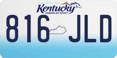 KY license plate 816JLD