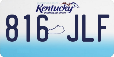 KY license plate 816JLF
