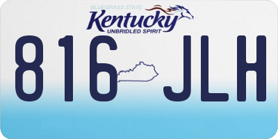 KY license plate 816JLH