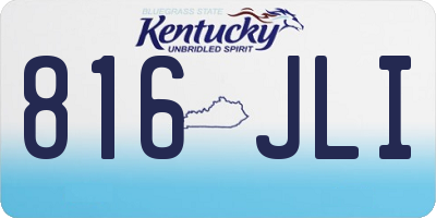 KY license plate 816JLI