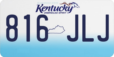 KY license plate 816JLJ