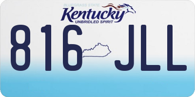 KY license plate 816JLL