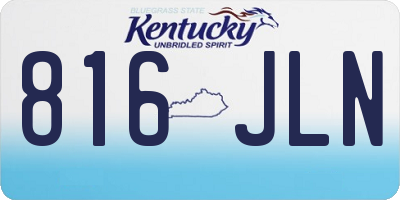 KY license plate 816JLN