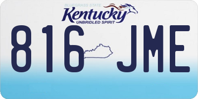 KY license plate 816JME