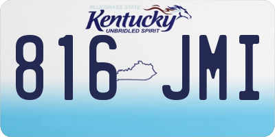 KY license plate 816JMI