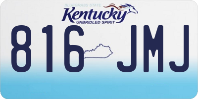 KY license plate 816JMJ