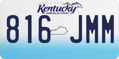KY license plate 816JMM