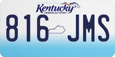 KY license plate 816JMS