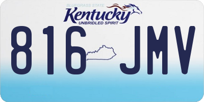 KY license plate 816JMV