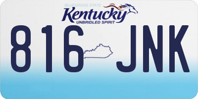 KY license plate 816JNK
