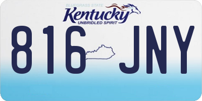 KY license plate 816JNY