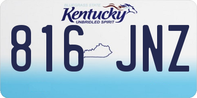 KY license plate 816JNZ