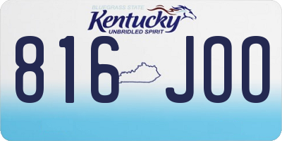 KY license plate 816JOO