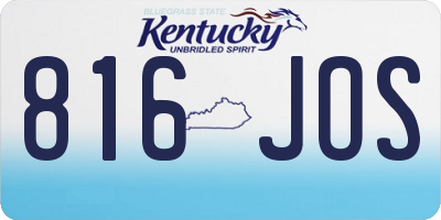 KY license plate 816JOS