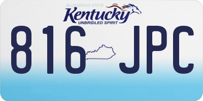 KY license plate 816JPC