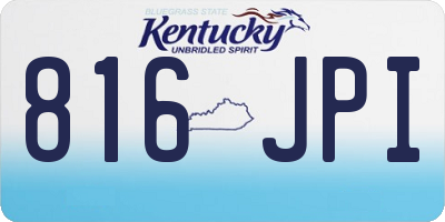 KY license plate 816JPI