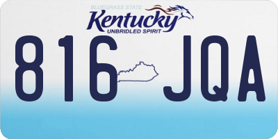 KY license plate 816JQA