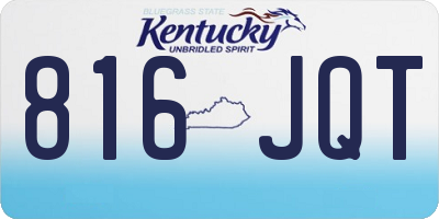 KY license plate 816JQT