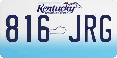 KY license plate 816JRG