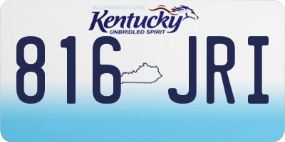 KY license plate 816JRI