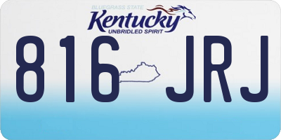 KY license plate 816JRJ