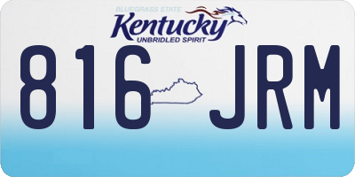 KY license plate 816JRM