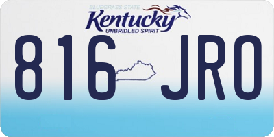 KY license plate 816JRO