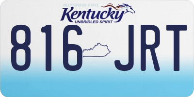 KY license plate 816JRT