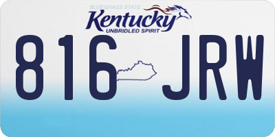 KY license plate 816JRW