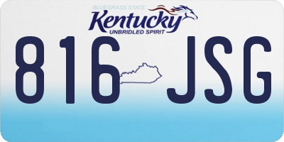 KY license plate 816JSG