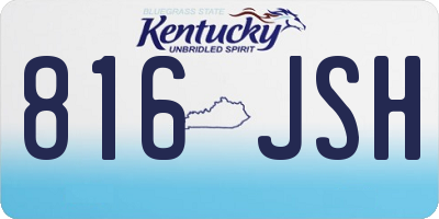 KY license plate 816JSH