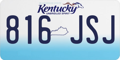 KY license plate 816JSJ