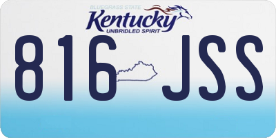 KY license plate 816JSS