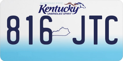 KY license plate 816JTC