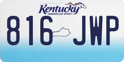 KY license plate 816JWP