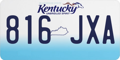 KY license plate 816JXA