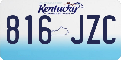 KY license plate 816JZC