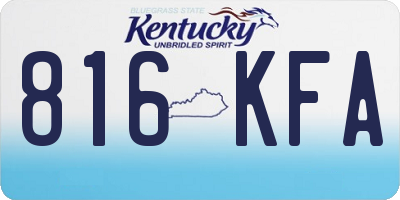 KY license plate 816KFA