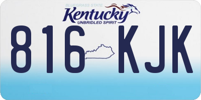 KY license plate 816KJK