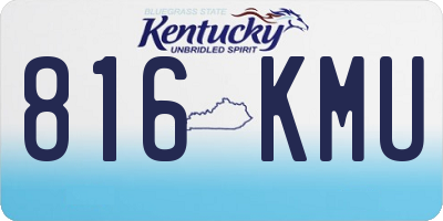 KY license plate 816KMU