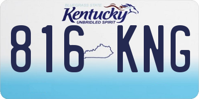 KY license plate 816KNG