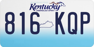 KY license plate 816KQP