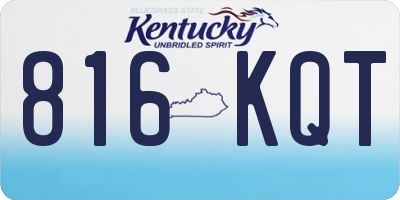 KY license plate 816KQT