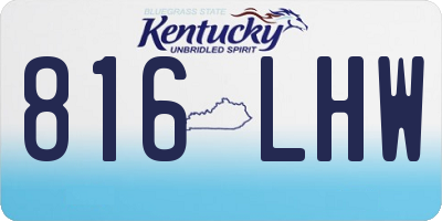 KY license plate 816LHW