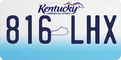 KY license plate 816LHX