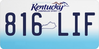 KY license plate 816LIF