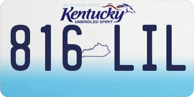 KY license plate 816LIL