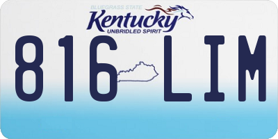 KY license plate 816LIM