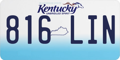 KY license plate 816LIN