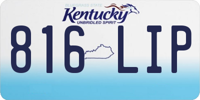 KY license plate 816LIP